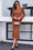 Wenrine Womens Brick Red Midi Sweater Dress