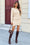 Wenrine Womens Beige One Shoulder Sweater Dress